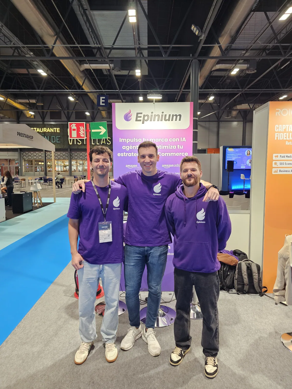 El equipo de Epinium en su stand de FBAshow Madrid 2025